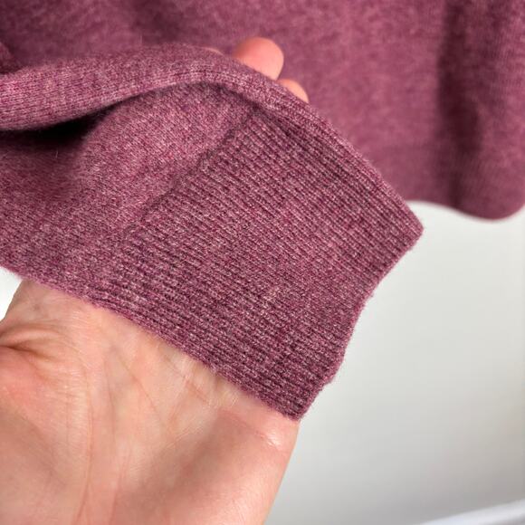 REPEAT 100% Cashmere Sweater Drop Shoulder XS mauve red Choose Love embroidered - Picture 5 of 8